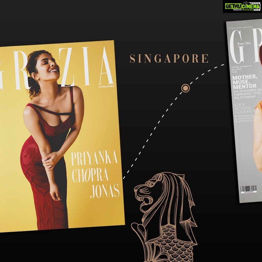 Priyanka Chopra Instagram - 12 covers around the world 🌎 Thanks Grazia. This was a fun one! 🫶🏽 @graziauk @graziamexico @grazia.my @grazia_it @graziaserbia @grazia.sg @graziaindia @grazia_magazine_bg @grazia_magazin @grazia_es