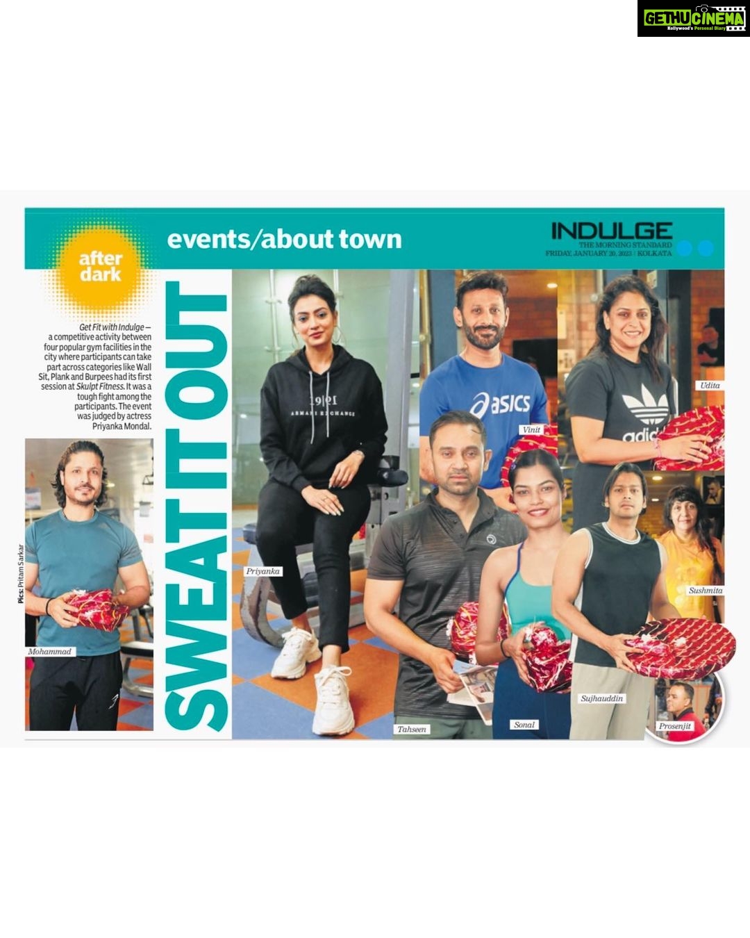 Priyanka Mondal Instagram - Thank you so much @indulgexpress & @sharmighosal for this honour. I’m so grateful to give away the awards to the winners. I love this & thoroughly enjoyed the whole thing. @getfitatskulpt is also a great gym with so many equipments. I thank Indulge for taking such a wonderful initiative to keep people fit ♥️ Mkup & hair done by @pritha_dutta_official #priyankamondalofficial Skulpt.
