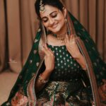 Priyanka Nair Instagram - 📸 @abinprasad_cherthala Costume - @poonolilsilks Makeup and hairstyle - @mukeshmuralimakeover #green #instaday #priyankanair #newbehinings