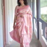 Priyanka Nair Instagram - Every saree has a story ♥️ Photography- @santhosh.vikram.7 #priyankanair #instagrampic #sareelove #instaday