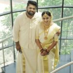 Priyanka Nair Instagram - Priyada and Ajesh ♥️ @priyada_nair Makeup and hairstyle - @_sumathefacechanger_ ♥️♥️♥️ @happy_weddings_events @crystalconvention
