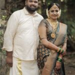 Priyanka Nair Instagram - Priyada and Ajesh ♥️ @priyada_nair Makeup and hairstyle - @_sumathefacechanger_ ♥️♥️♥️ @happy_weddings_events @crystalconvention