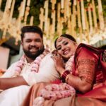 Priyanka Nair Instagram - Priyada and Ajesh ♥️ @priyada_nair Makeup and hairstyle - @_sumathefacechanger_ ♥️♥️♥️ @happy_weddings_events @crystalconvention