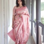 Priyanka Nair Instagram - Every saree has a story ♥️ Photography- @santhosh.vikram.7 #priyankanair #instagrampic #sareelove #instaday