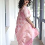 Priyanka Nair Instagram - Every saree has a story ♥️ Photography- @santhosh.vikram.7 #priyankanair #instagrampic #sareelove #instaday