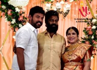 R. K. Suresh Instagram - Actor Vimal Blessed the mommy to be Mrs. Madhavi Suresh @madhucine @vemal.actor @studio9__productions @rapsprasaath #rksuresh #madhucine #nikilmurukan #babyshower #baby #mom #vimal