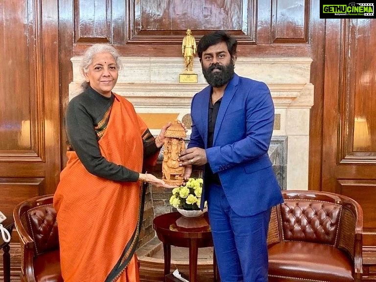 R. K. Suresh Instagram - My baby husband ❤️ in meeting with financial minister.👏👏 @actorrksuresh #nirmalasitharaman