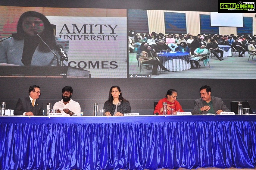 R. K. Suresh Instagram - Privileged to be Chief Guest of Amity International Film Festival held at Noida on 15th December and share my experiences in the film industry over past two decades with dignitaries and students. Thanks to Prof Dr Balwinder Shukla, VC amity unversity 🙏