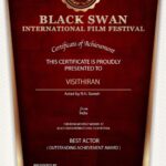 R. K. Suresh Instagram – கொல்கத்தா மாநகரில் நடைபெற்ற ‘ப்ளாக் ஸ்வான் சர்வதேச திரைப்பட விழாவில்’ நம் விசித்திரன் திரைப்படம் ‘சிறந்த திரைப்படம்’ மற்றும் ‘சிறந்த நடிகர்’ என இரண்டு விருதுகளைப் பெற்றுள்ளது. #bestactor #bestmovie 
Thanks to BLACK SWAN international Flim festival 2022 awards 🙏 @onlynikil @primevideoin