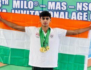 R. Madhavan Instagram - With Gods grace and all your good wishes Vedaant gets 5 golds for India ( 50m, 100m, 200m, 400m and 1500m) with 2 PB’s at the Malaysian invitational age group championships, 2023 held this weekend in Kuala Lumpur. Elated and very grateful. 🙏🙏🇮🇳🇮🇳🇮🇳❤️❤️❤️Thank you #Pradeep sir  @media.iccsai @ansadxb ❤️❤️🇮🇳🇮🇳