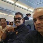 R. Sarathkumar Instagram – Travelling back from Hyderabad to Chennai with the legendary singer P.Susheela Amma and Krishna Sweets owner Mr.Murali
.
.
.
.
#traveltime #meet #susheelamma #psusheela #krishnasweets #travelogue #hyderabad #chennai #flightmeet #travel #susheela #murali