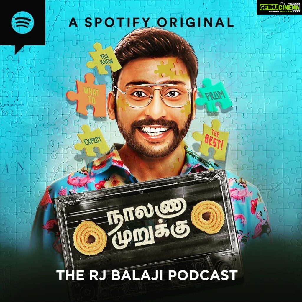 RJ Balaji Instagram - Yes Boss ! 👨‍🏫👩‍🏫 New episode of #TheRJBalajiPodcast நாலணா முறுக்கு season 2 is out on @spotifyindia LINK IN BIO