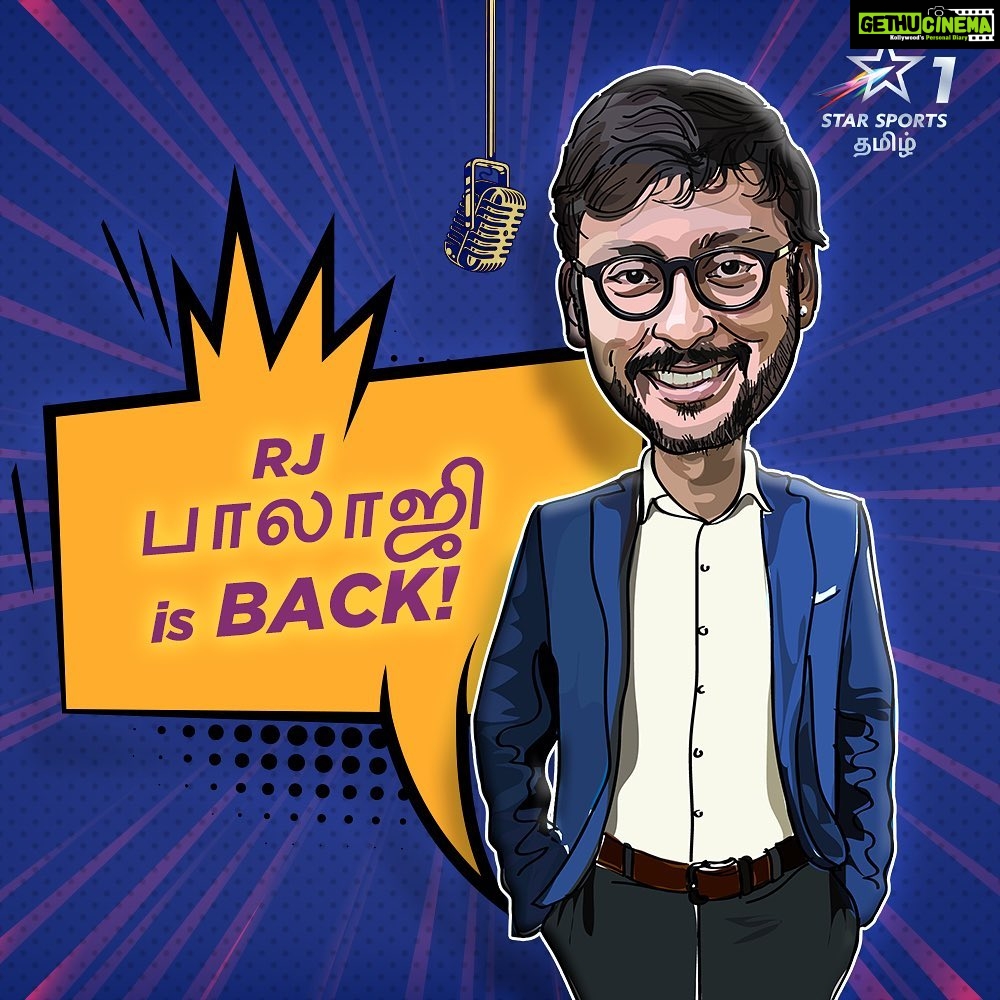 RJ Balaji Instagram - What a way to start the tournament .!!! CSK 💛💛💛 And thank you all for the amazing love and response for Tamil commentary.! ❤️ After a long time, happy to be here and see all this joy and positivity..! ❤️ Glad that the match and our commentary are able to bring some happiness in these tough times. Godbless us all ❤️
