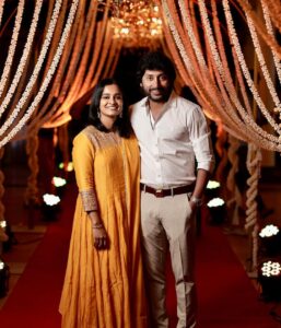 RJ Balaji Instagram - 2003 to 2023, Its been 20 years…! We can proudly say that we have come a long way, yet I feel, we are still the same teenagers, who were hopelessly in love 😍
Thank you for sharing my life, thank you for not giving up on me, thank you for giving me a second/third/76th/473rd chance…! Thank you for being the bestest friend, crazy lover, strict wife and a super mom..! Happy Birthday Auchu ..!!! ❤️ 
P.S. I Love You @divibalaji ❤️