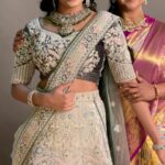 Raadhika Sarathkumar Instagram - A beautiful power packed fun #adshoot for @the_chennai_silks @thechennaisilks for #diwali edition with energy Bombs @aditishankarofficial and @radikaasarathkumar 💓 Muah for #radhikasarathkumar @whatawink #adfilm #chennaisilks #tvcommercial #actor #celebrity #saree #silksaree #jewellery #celebritymakeupartist #bridalmakeupartist #hairstyle #winksalon #lovemyjob #lovelife #grateful #samanthajagan