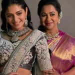 Raadhika Sarathkumar Instagram - Was great fun working on the #chennaisilk #chennaisilksaree #sareelove #saree #sareedraping with the bubbly and lovely @aditishankarofficial and working with my fav and old friend @brinda_gopal #deepavali #deepavalikondattam @chennaisilks directed by @sm.maran