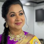 Raadhika Sarathkumar Instagram - Was great fun working on the #chennaisilk #chennaisilksaree #sareelove #saree #sareedraping with the bubbly and lovely @aditishankarofficial and working with my fav and old friend @brinda_gopal #deepavali #deepavalikondattam @chennaisilks directed by @sm.maran