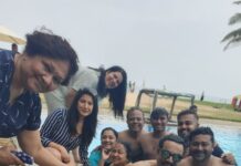 Raadhika Sarathkumar Instagram - #mondayblues Just the kinda blue I like… Miss being there with you all.. This trip was a special one.. we have been waiting to take this family trip for so long and finally got down to doing it.. thank you @pickyourtrail for organising such an amazing trip.. we had a blast..!! @heritanceahungalla @aitkenspencetravels @r_sarath_kumar @radikaasarathkumar @poojasarathkumar @rayanemithun @amithun_25 @mallikakandasamy @kala_kandasamy @manjunath_s @aiswarya.sudharson @ramkumar_sudarshan #tarak #radhya #rahhulsarath @suryaprakash27 thank you for video as usual..!!! Heheh #monday #haveagoodweek #family #love #friends #travel #traveldiaries #holiday #throwback