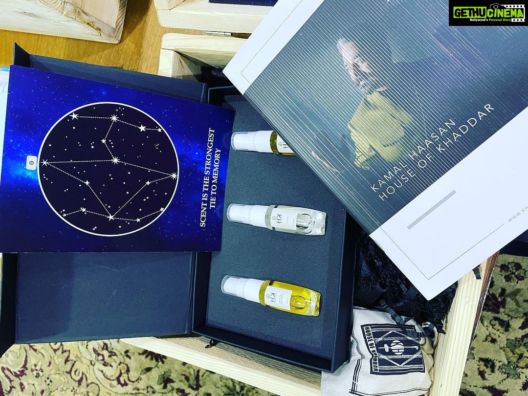 Raadhika Sarathkumar Instagram - @ikamalhaasan @khhouseofkhaddar Welcome to this new world of perfumes , congratulations,it’s divine and we @r_sarath_kumar love it 💕💕💕💕❤️❤️❤️more power to you.