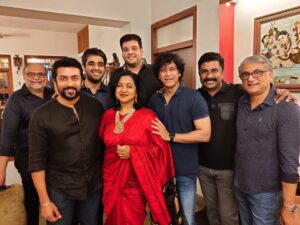 Raadhika Sarathkumar Instagram - A #sunday  well spent , is a week of content #birtday  #surprise #friends ❤️❤️❤️❤️❤️ @actorsuriya #jotika @venketramg  @kssrikumar  @pratzz0110  @mahalikeme @pushpa411