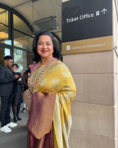Raadhika Sarathkumar Instagram - Tamil Studies UK honoured women achievers in the British Parliament, grateful to have been the recipient🙏🙏🙏🙏 this is indeed a great honour.Hosted by RT Hon Maria Miller MP 🙏🙏