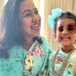 Raadhika Sarathkumar Instagram – My mom brought me up to believe in my strength and have a strong will to survive, I want the future @rayanemithun and #radhya to always preserve the learning’s of love, empathy and embracing life and it’s journey.💪🏻💪🏻💪🏻 
#womensday  #womensupportingwomen  #women