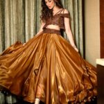 Raai Laxmi Instagram - 🤎Drama with elegance 🤎makes it picture perfect 💎 Styling: @stylekarmaa 👗:@expressionistbyjaspreet 💄 :@romakhannaofficial 💎 : @shriramhariramjewellers 📸: @thefixating_shot