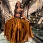 Raai Laxmi Instagram - 🤎Drama with elegance 🤎makes it picture perfect 💎 Styling: @stylekarmaa 👗:@expressionistbyjaspreet 💄 :@romakhannaofficial 💎 : @shriramhariramjewellers 📸: @thefixating_shot