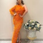 Raai Laxmi Instagram - 🧡Soul Over Beauty🧡 All about #StardustNight #Redcarpet #stardustawards2023 #beautyandbrillianceinindiancinema Outfit: @chiselbymr Earrings: @miranabymegha Styled by: @trishadjani