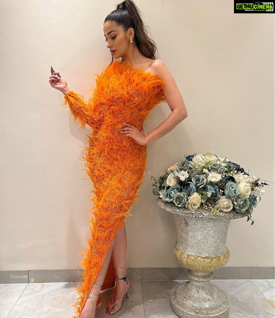 Raai Laxmi Instagram - 🧡Soul Over Beauty🧡 All about #StardustNight #Redcarpet #stardustawards2023 #beautyandbrillianceinindiancinema Outfit: @chiselbymr Earrings: @miranabymegha Styled by: @trishadjani