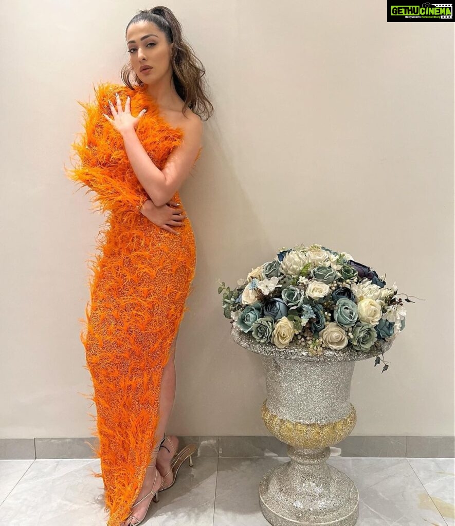 Raai Laxmi Instagram - 🧡Soul Over Beauty🧡 All about #StardustNight #Redcarpet #stardustawards2023 #beautyandbrillianceinindiancinema Outfit: @chiselbymr Earrings: @miranabymegha Styled by: @trishadjani