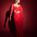 Raashi Khanna Instagram - Love calls for red..! For #sidkiara ♥️ Outfit - @premyabymanishii Jewellery - @koharbykanika Styled by - @shaleenanathani Assisted by - @vasudhaguptaa Makeup - @sonamdoesmakeup Hair - @souravv_roy_ 📸 @dinesh_ahuja