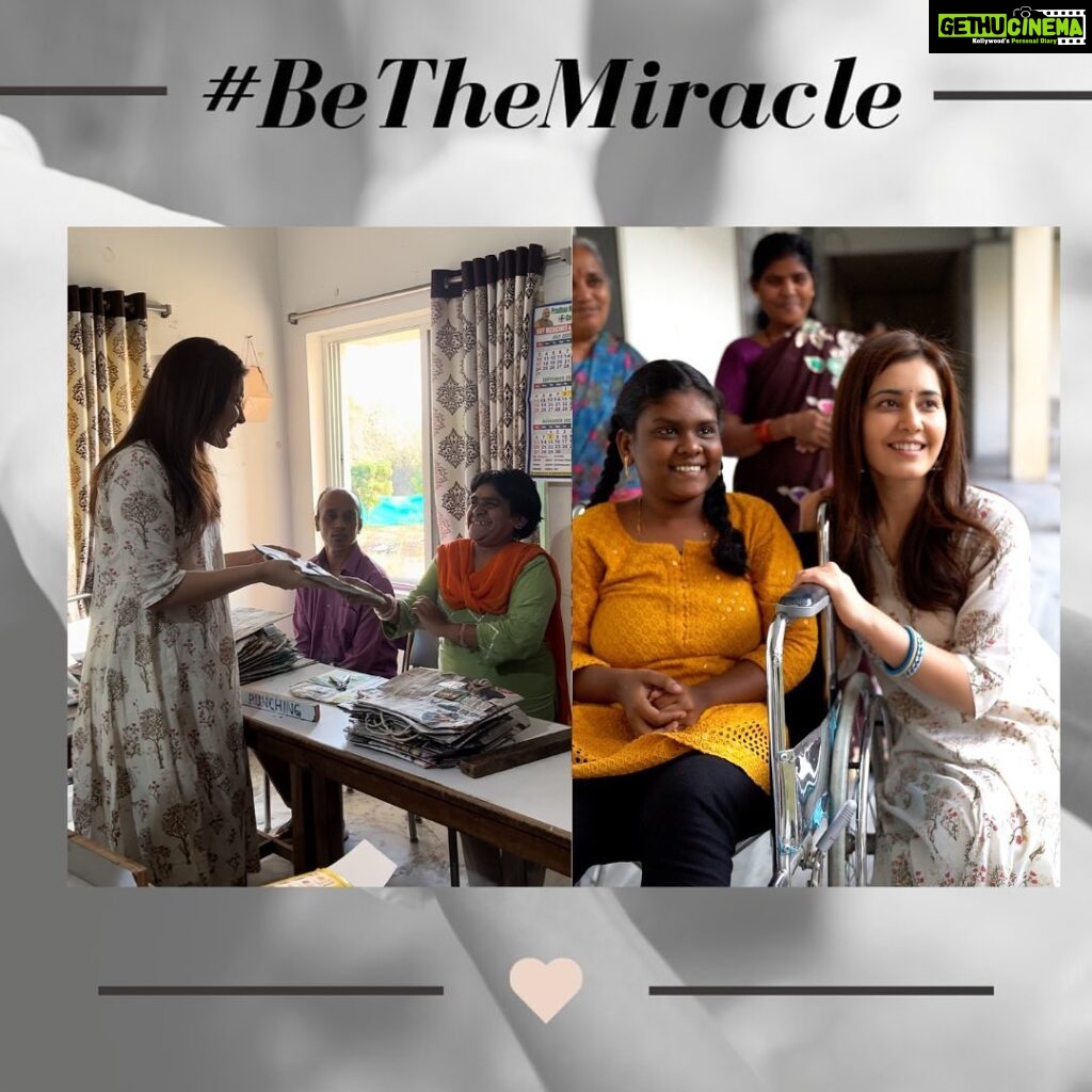 Raashi Khanna Instagram - I had the honour to meet a renowned special educator Mrs. Manjulaa Kalyan who runs Swayamkrushi, a home and school for the physically and mentally challenged. People from all walks of life leave these kids, even as days old, on their doorstep and never return. It was heartwarming to see her dedication towards uplifting them in all spheres of life. In whatever little way that you can, support them if you can and #bethemiracle in someone’s life.. Lots of love ♥️ Additional information on Swayamkrushi, India can be found at: http://www.swayamkrushi.org.in/