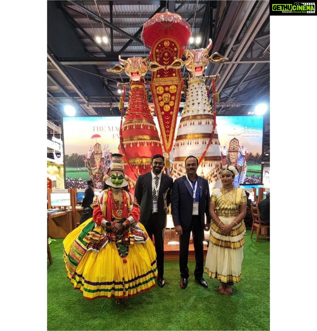 Radha Instagram - Across the World, in any nook and corner, you can see the presence of “God's own Country “ Kerala. Sharing a glimpse of World Travel Market, London where my dear son Vighnesh and my dear husband Rajasekharan Nair are attending to promote our www.udshotels.com London, United Kingdom