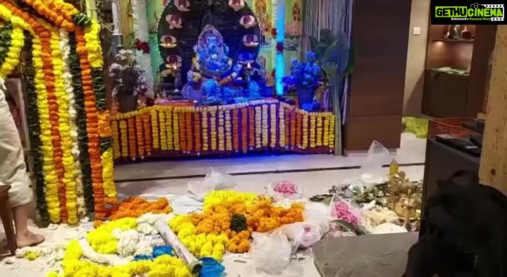 Radha Instagram - Experienced the true grandeur of Ganesh Chathurthi Festival after moving to Mumbai. Pooja & festivals always creates a positive vibe. Satyanarayana pooja where the idol is majestically decorated with flowers is truly amazing. Prayers for the well being of everyone! लोकः समस्ताः सुखिनो भवन्तु Mumbai - मुंबई