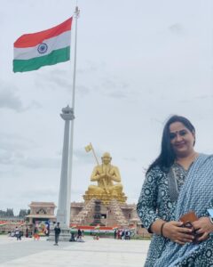 Radha Instagram - Engulfed in the spiritual essence of Hyderabad ! 

Blessed to visit The Statue Of Equality & paid homage to Jagadguru Sri Ramanujacharya 😇

#statueofequality 
#india #hyderabad #indiagram