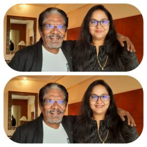Radha Instagram - I never got a chance to click such a lovely picture with my own father. Feel blessed to have such a precious bond with my guru/godfather, Bharathiraja sir.🤲🙏😌

#blessed #Radhanair #radha #udayanair #guru
.
.
#Zeetamil #SuperQueen #NewShow @radhanair_r @actornakkhul @sreethu_krishnan @laya.vaish @janani_ashokkumar @ashavenkatesh.official @lavanya_offi @iraaagarwal_official @aayesha6_official @_tejaswini_gowda_official @aishwarya.krish @swathi_sharma_24 @parvathyofficial @kanmani_manoharan @zeetamizh