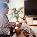 Radha Instagram - Meet Mr.Yaani who is super keen to know Dubai News. #dubaidairies #cutepicoftheday #mrcool #radhanair #radha Dubai UAE