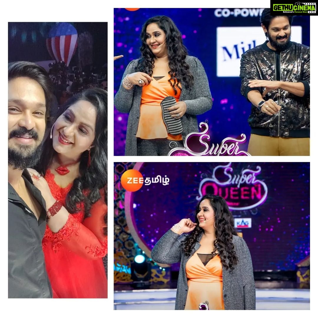 Radha Instagram - Very rarely do we meet a crew that instantly feel like family🥰 The person who played a major role in creating this amazing atmosphere is sweet Nakul😊 The most fun and loving co-judge, his youthful energy is fabulous🙂#radha #radhanair #zeequeen #zeetamil #radhanair #tamil #tamilactress . . l #Zeetamil #SuperQueen #NewShow @radhanair_r @actornakkhul @sreethu_krishnan @laya.vaish @janani_ashokkumar @ashavenkatesh.official @lavanya_offi @iraaagarwal_official @aayesha6_official @_tejaswini_gowda_official @aishwarya.krish @swathi_sharma_24 @parvathyofficial @kanmani_manoharan@zeetamizh