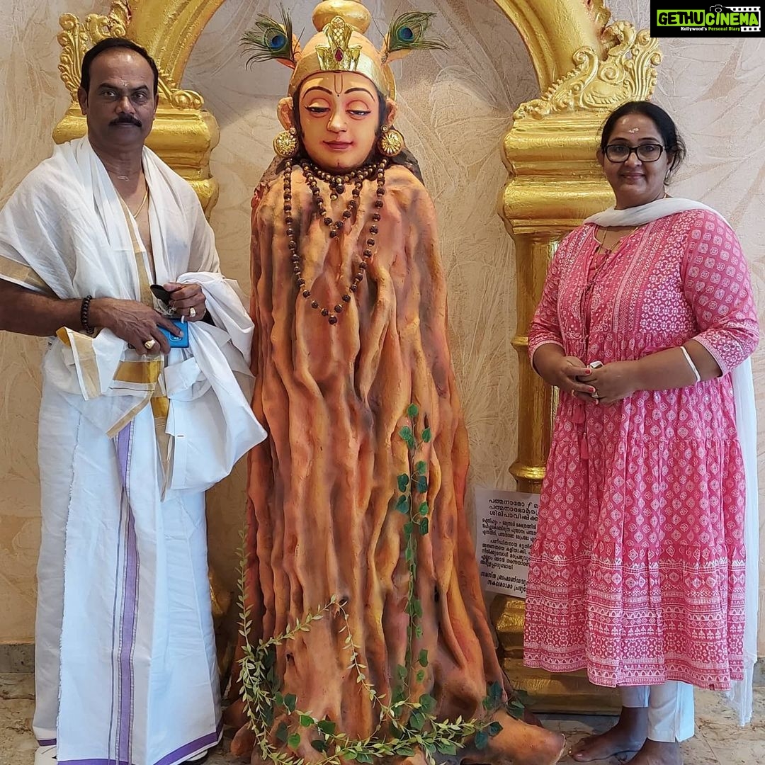 Radha Instagram - Aalaya Athishayangal It’s always spiritually blessed to visit the Holy Guruvayur Temple. Each visit gives me new experience which excites me. One among that is right in my hand as u can see. “Padmanabho Maraprabho Padmanabho Maraprabho Shilpaavishkkaara “ Once at a Sahasranamam recital Poonthanam wrongly recited ’ Padmanabha Amaraparbhu’ as ‘Padmanabha Maraprabhu’ which means God of trees. Melpathur insulted Poonthanam by openly laughing out at him. Poonthanam’s compositions were brimmed with devotion and he was humble. The myth goes like this. Guruvayurappan himself came to the aid of his devotee and intervened as a celestial voice to save him from insult. Om Namo Narayanaya !#radha #radhanair #god #guruvayoor ##krishna Uday Samudra Leisure Beach Hotel