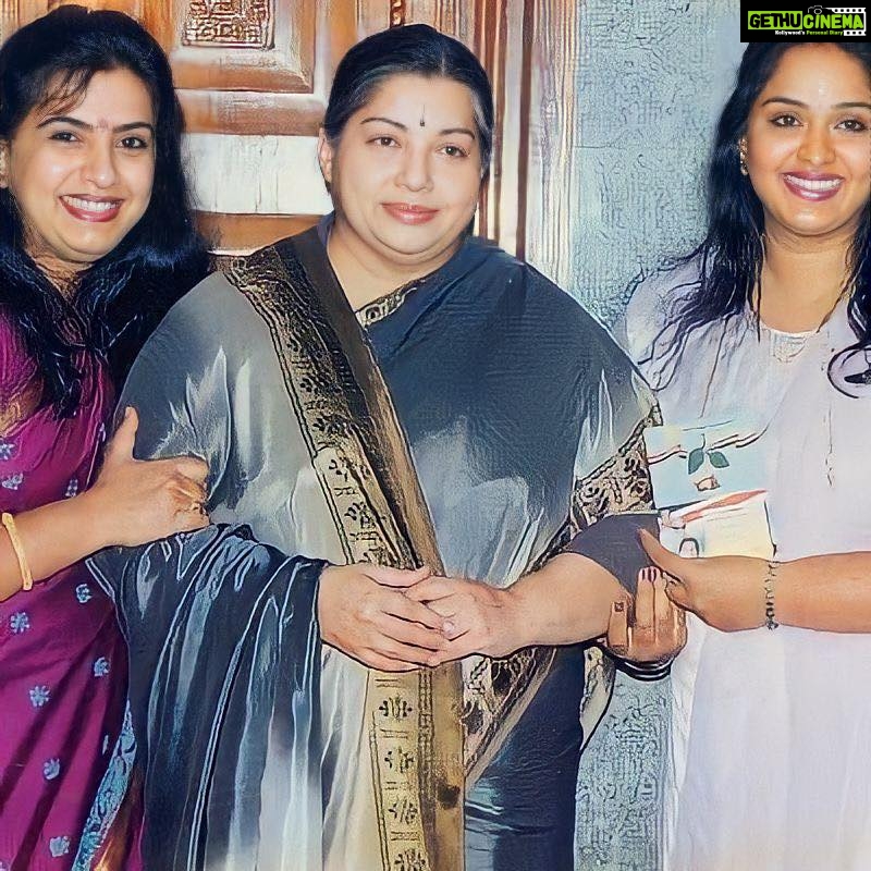 Radha Instagram - Jayalalitha amma & Indira amma are the two faces that comes to our mind when we think of ideal woman leaders of our nation. Jayalalitha amma was a complete Chief Minister. A strong & dynamic leader who was, is & always an inspiration for all of us. Missing you amma. Tributes on her birth anniversary. #jayalalitha @starambika