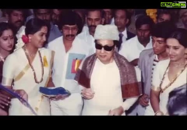 Radha Instagram - Every word that MGR sir said was received with thunderous applause from the crowd. As a fan I was also in lost in the vibe. It took years for me to understand the depth of his words and wisdom. Every word was a nectar. There is a quote that words are sharper than knife. But in MGR sirs case , every word he said was a pearl & nectar. It was filled the compassion & love for the people. Came as an actor, and became a legend. “Makkal Thilakam” indeed. Wonderfully detailed by Sathyaraj sir. Greetings on the legend’s birthday ! #mgr