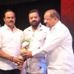 Radha Instagram - Delighted to see amazing individuals together on stage , like Shri Suresh Gopi , Shri Gopal Shetty, Member of Parliament , North Mumbai & my husband , whose hardwork and dedication led them to achieve great heights. Feels so proud and happy to see my husband being felicitated by them for his achievements ☺️☺️ Mumbai - मुंबई