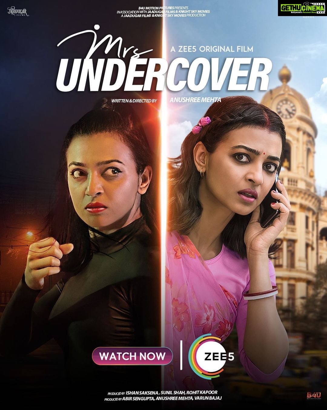 Radhika Apte Instagram - A clumsy housewife or a deadly spy? Agent 091 checking in to uncover a crazy mission!🕵🏼 #MrsUndercover streaming now on #ZEE5 #MrsUndercoverOnZEE5 #NotJustAHousewife @radhikaofficial @sumeetvyas #RajeshSharma @anushreemehtaa @bhattacharyya.roshni #SahebChatterjee @sarkarlabony @abirsenguptaa @varunbajaj_ @sunilshah18 #IshanSaksena #RohitKapoor @manish_kalra_ @jaadugarfilms @knightskymovies @b4umotionpictures @zee5global @zee5