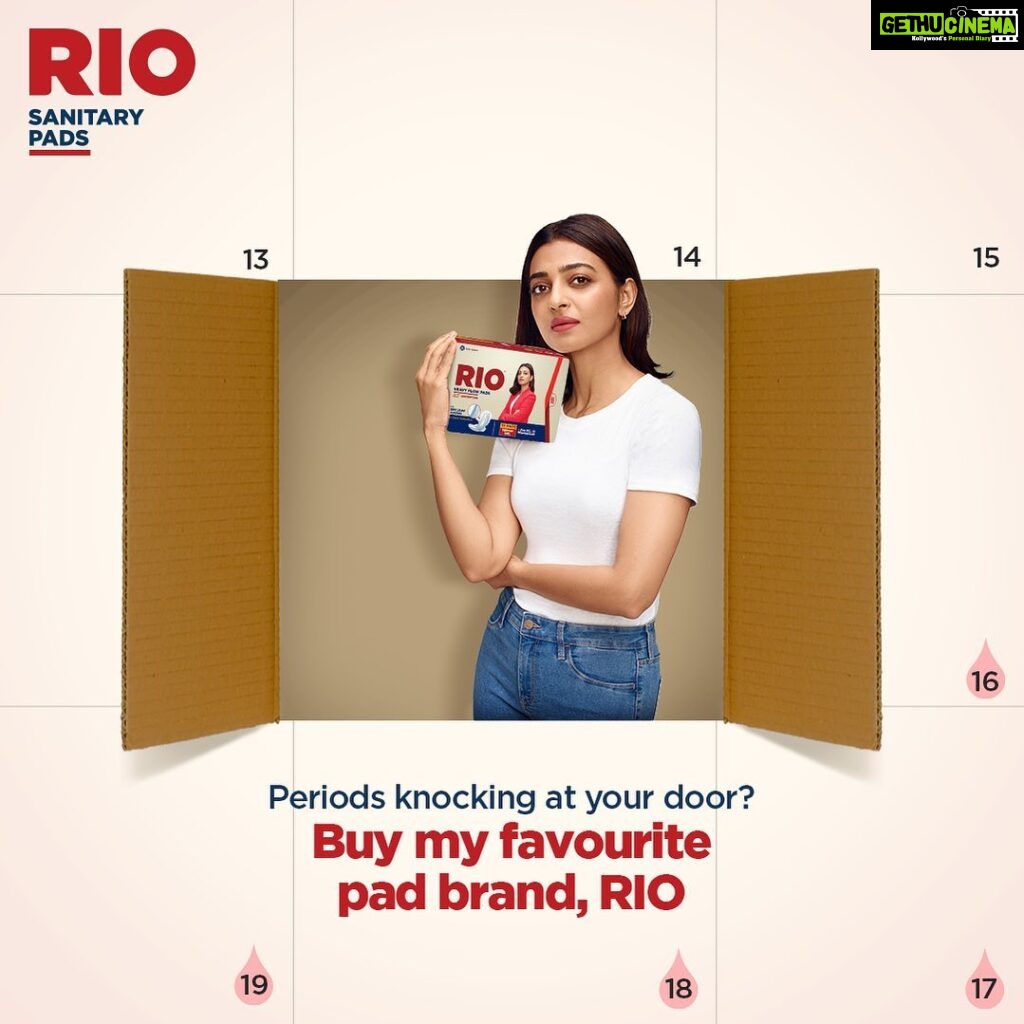 Radhika Apte Instagram - The most reliable heavy flow pad, delivered right to your doorstep. Time to stock up on your @theriopads ladies. Manage karna bandh karo, choose a better pad! #HeavyFlowPeriods #Periods #BetterPeriods #TheRIOPads