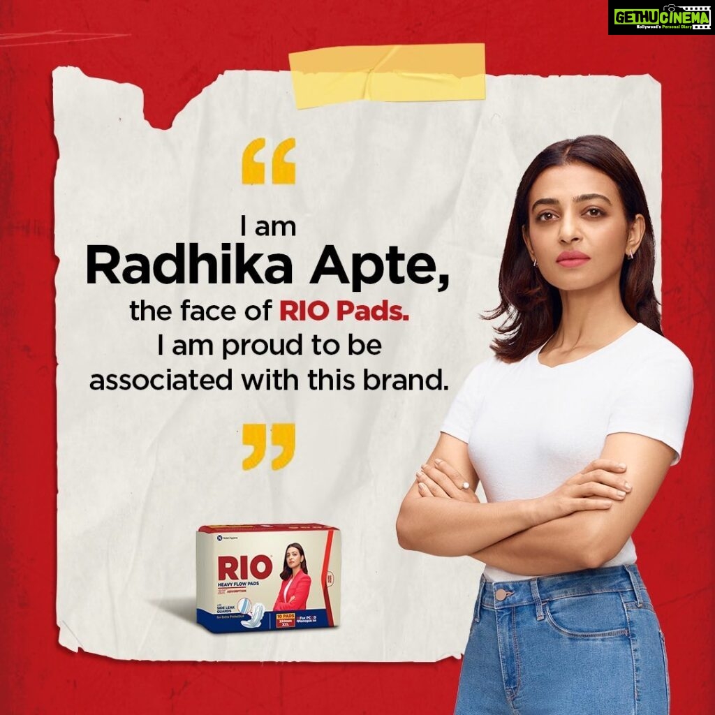 Radhika Apte Instagram - It's been two years since I signed on @theriopads as their brand ambassador, and as I look back today, I feel deeply proud of the work we have done together. 🙏🏼 In 2020, we shot our first ad in which we 'dared' to show period blood as red🩸,instead of the usual science lab blue.What followed was great outrage! But RIO stuck through, and soon we became the FIRST Indian brand to show period blood AS IT LOOKS on national TV—a precedent, that I am pleased to note, has been followed by many other brands. ✨ From their inception as a brand focused on heavy flow, RIO has been one that has focused on speaking truth to power. We have together highlighted how painful, how depleting periods can be; and encouraged women to speak up and ask for #BetterPeriods. RIO's range of products offers pads for every flow, even menopause—a condition that every woman goes through and yet, few ever talk about. Even now, hundreds of women think rashes, staining and leaks are normal. Despite half the world's population dealing with periods, conditions such as endometriosis and PCOS remain virtually unknown. Women suffer in silence, without reaching out or visiting their gynaecologists. @theriopads and I work to change that. And we hope you will join us. Comment with a 💪🏼 and your own stories.