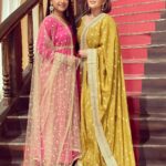 Radhika Muthukumar Instagram - Simar and chitra Off screen masti😉😉🥰 @vibha_bhagat #simar #chitra #ssk2 #colorstv