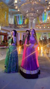 Radhika Muthukumar Instagram - Triple the fun 🤩 #reema #simar #aarav 
hope you’ll are enjoying ssk2 🥰 keep watching it on @colorstv at 6:30 pm 
.
.
#shringaar #reels #onset #dance #dancing #reelitfeelit #reelkarofeelkaro #ssk2 #tanyasharma #radhikamuthukumar #avinashmukherjee