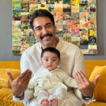 Rahman Instagram - "Sometimes the smallest things take the most room in your heart." Hi friends, meet Jr . #baby #babyboy#love #babylove Chennai, India