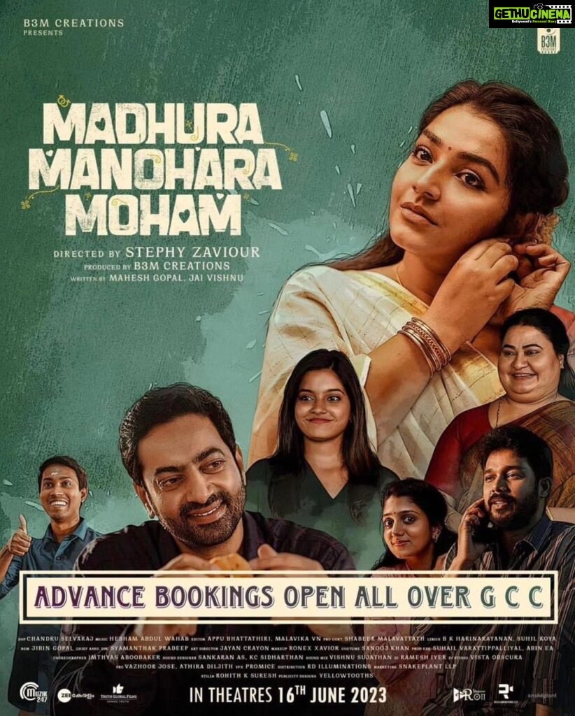 Rajisha Vijayan Instagram - Advance booking has opened all over GCC! See you all in theatres from day after tomorrow onwards! ♥️ @truthglobalfilms @madhuramanoharamohammovie